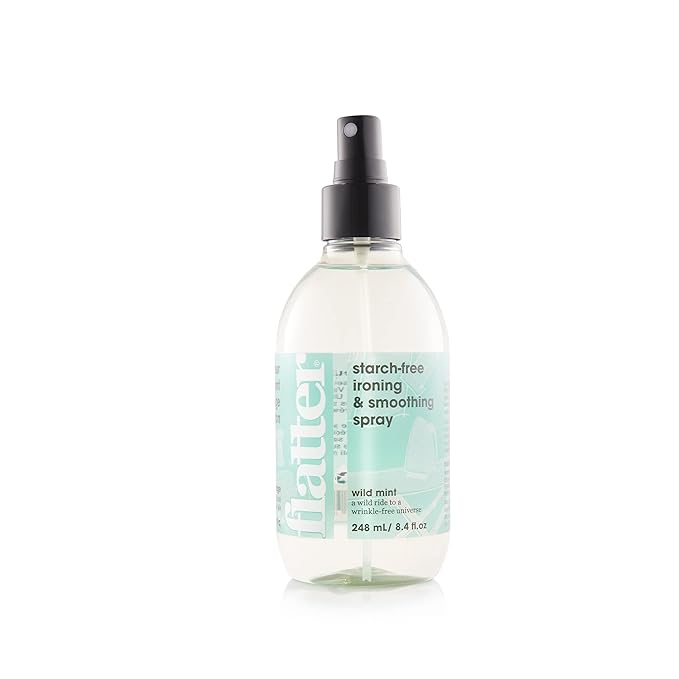 Soak Flatter Smoothing Spray Naturally-derived Wrinkle Release Spray | Starch-Free Alternative for Ironing, Quilting & Sewing | 8oz | (Wild Mint)