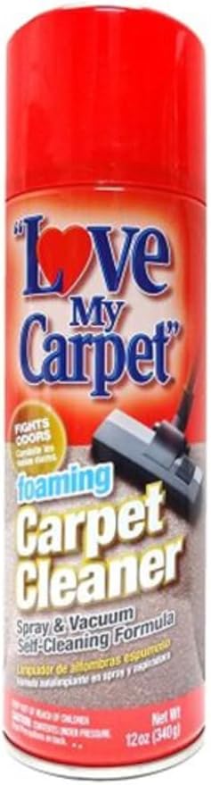 Love My Carpet Foaming Carpet Cleaner, Spray & Vacuum Self-Cleaning Formula, 12 oz
