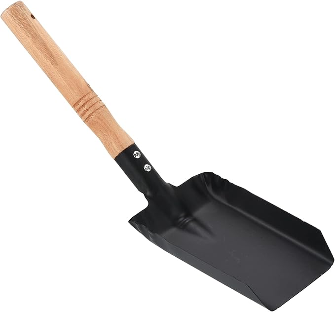 PATIKIL 14" Square Point Shovel, Square Digging Shovel Carbon Steel Flat Head Garden Shovel with Short Hardwood Handle, Black Yellow