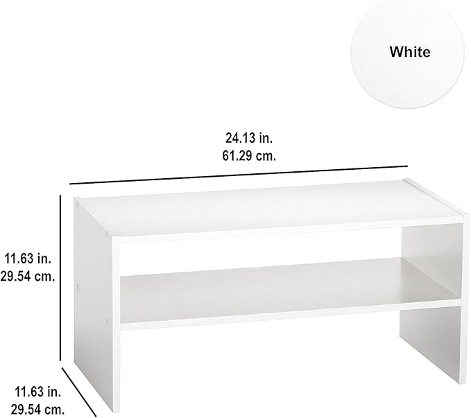 ClosetMaid #8993 Stackable 24in. Wide Horizontal Organizer, White
