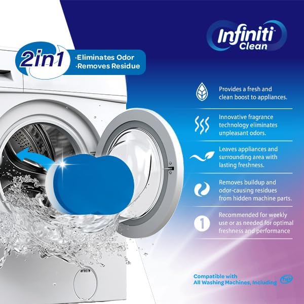 Washing Machine Cleaner Tablets 8 Pack - Washer Machine Cleaner Tablets for Top Loader