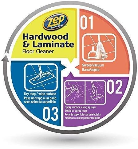 Zep ZUHLF32 Hardwood and Laminate Floor Cleaner 32 ounces (Pack of 4)
