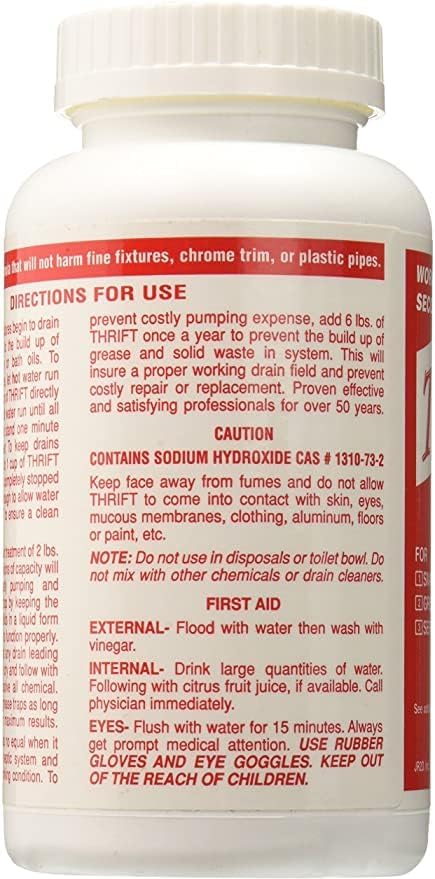 Thrift T-200 Drain Cleaner, 2-Pound by Thrift (Pack of 2)