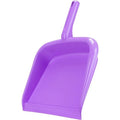 SPARTA Large Handheld Dustpan with Hanging Hole, Heavy-Duty Plastic Dustpan with Wide Lip for Countertops and Surfaces, Plastic, 10 Inches, Purple, (Pack of 12)