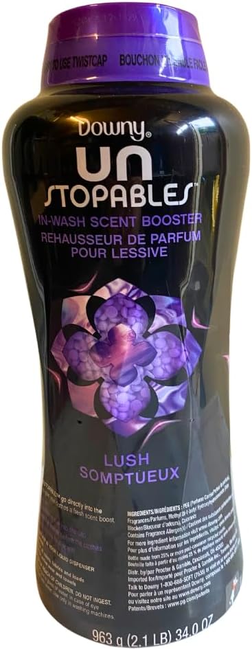 Downy Unstopables Lush in-wash Scent Booster Beads, 963 g, LARGE, BIACK &