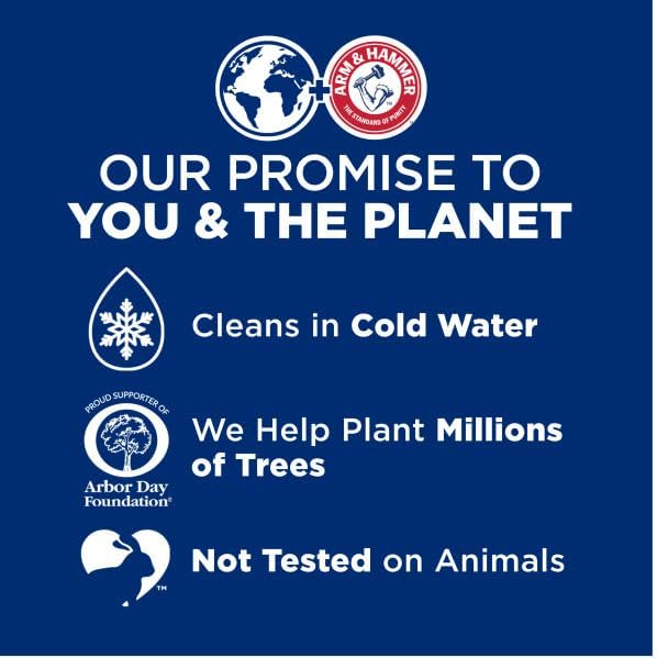 ARM & HAMMER Plus OxiClean with Odor Blasters Liquid Laundry Detergent, Laundry Odor Remover, Attacks Stains, Fresh Burst Scent, 122 Loads, 158.6 Fl Oz