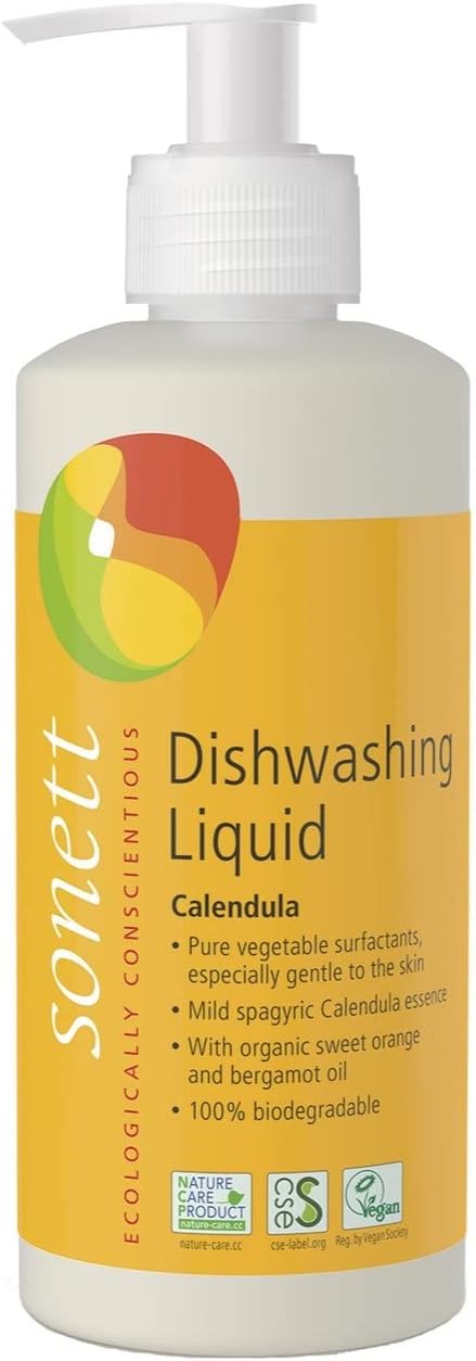 Sonett Organic Dishwashing Liquid Calendula 10 Fl.Oz Certified Organically Grow (Pack of 6)