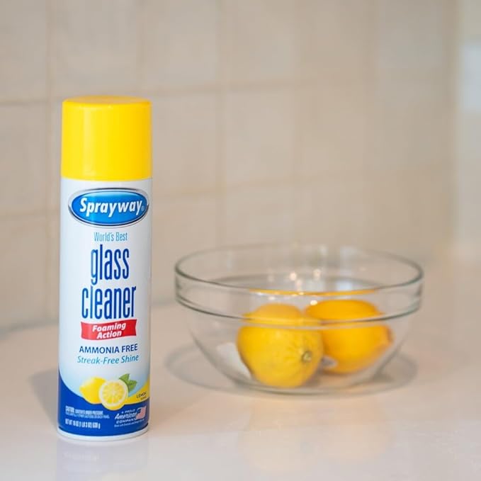 Sprayway, Lemon Scent Foaming Action Ammonia Free Glass Cleaner, 19 Ounce