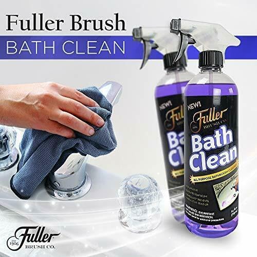 Fuller Brush Bath Clean – 24 oz Bathroom Cleaner Bottle with Spray– Dissolves Soap Scum, Hard Water Stains & Mineral Build-Up – For Sinks, Showers & Tubs – Pack of 1