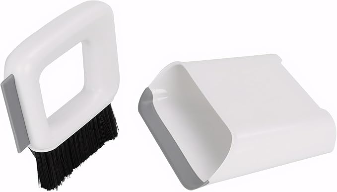Mini Dustpan and Brush Wisp Broom and Dustpan Portable Handheld for Keyboard Bedroom Bathroom Kitchen Counter Camping Tent BBQ Table Pet(1 Set)