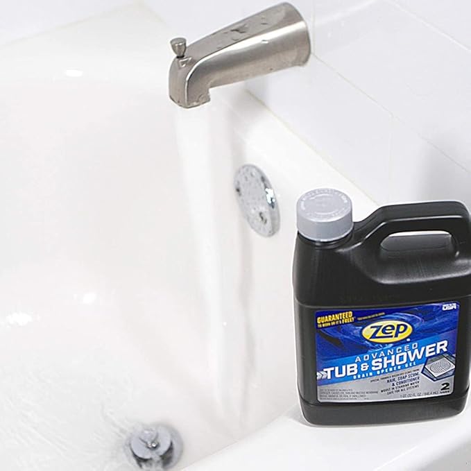 Zep Advanced Tub and Shower Drain Opener Gel - 32 oz (Case of 12) U49210 - Formulated For Hair, Soap and Conditioner
