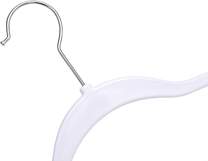 Quality Hangers 160 Pack Non-Velvet Plastic Hangers for Clothes - Heavy Duty Coat Hanger Set - Space-Saving Closet with Chrome Swivel Hook, Functional Non-Flocked Hangers - Cream White