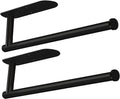 Paper Towel Holders-Blcak,Paper Towels Rolls - for Kitchen,Paper Towels Bulk- Self-Adhesive Under Cabinet,Both Available in Adhesive and Screws,Stainless Steel(Black 2PC)