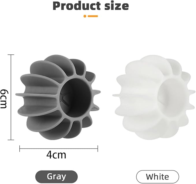 10Pcs Reusable Laundry Balls Scrubbing Balls Gray White Silicone Dryer Balls Washing Machine Ball Fabric Softener Alternative for Clothes Deep Cleaning Anti-Winding