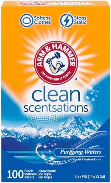 Arm & Hammer Fabric Sheets 100Ct Purifying Water Pack (3)