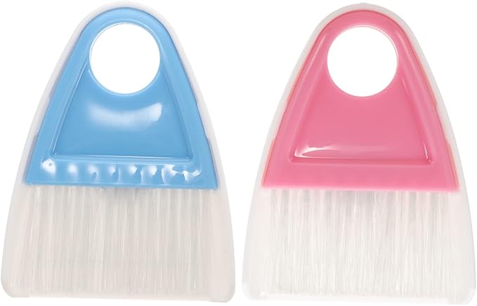 PartyKindom 4sets Mini Desktop Broom Dustpan Compact Home Cleaning Accessory for Keyboard and Laptop Maintenance Material Hanging for