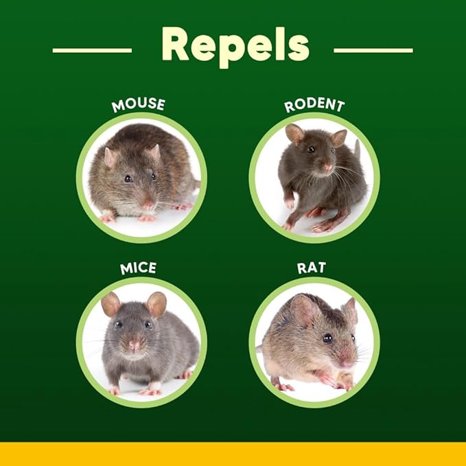 Rodent Repellent Balls Indoor/Outdoor Mice Repellent Indoor, Rat Repellent for Outside, Outdoor Mouse Repellant, Peppermint Balls for Rodents, Rat Repeller for Car Engines 8 Pack