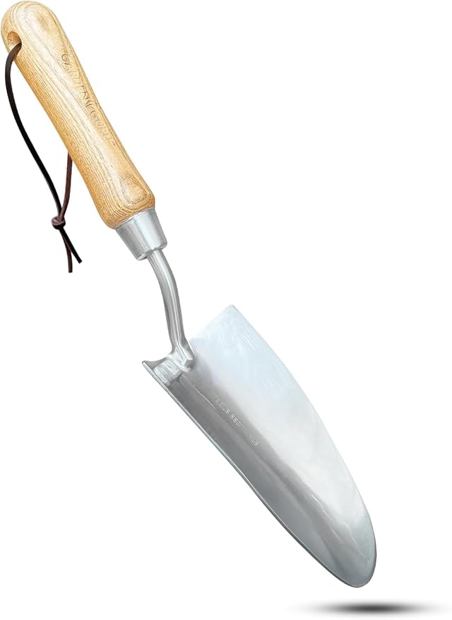 Garden Guru Eco Super Strong Garden Trowel with Ergonomic Wood Handle - 100% Recycled Stainless Steel - Rust Resistant - FSC Certified Wood - Perfect Tool for Gardening Weeding Transplanting (4 Pack)