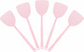 HARFINGTON 4pcs Fly Swatter 5.5"x4.9" Plastic Manual Heavy Duty Long Handle Fly Swatter for Home Indoor Outdoor, Pink