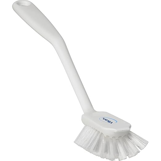 Vikan 42375 Brush,Dish,Scraping Edge,Medium,11",PP/PBT,White