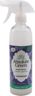 Absolute Green Lavender Linen and Fabric Spray, Freshen Fabrics, Laundry and Pillows, Pet Safe, Natural Lavender Scent, 16 oz