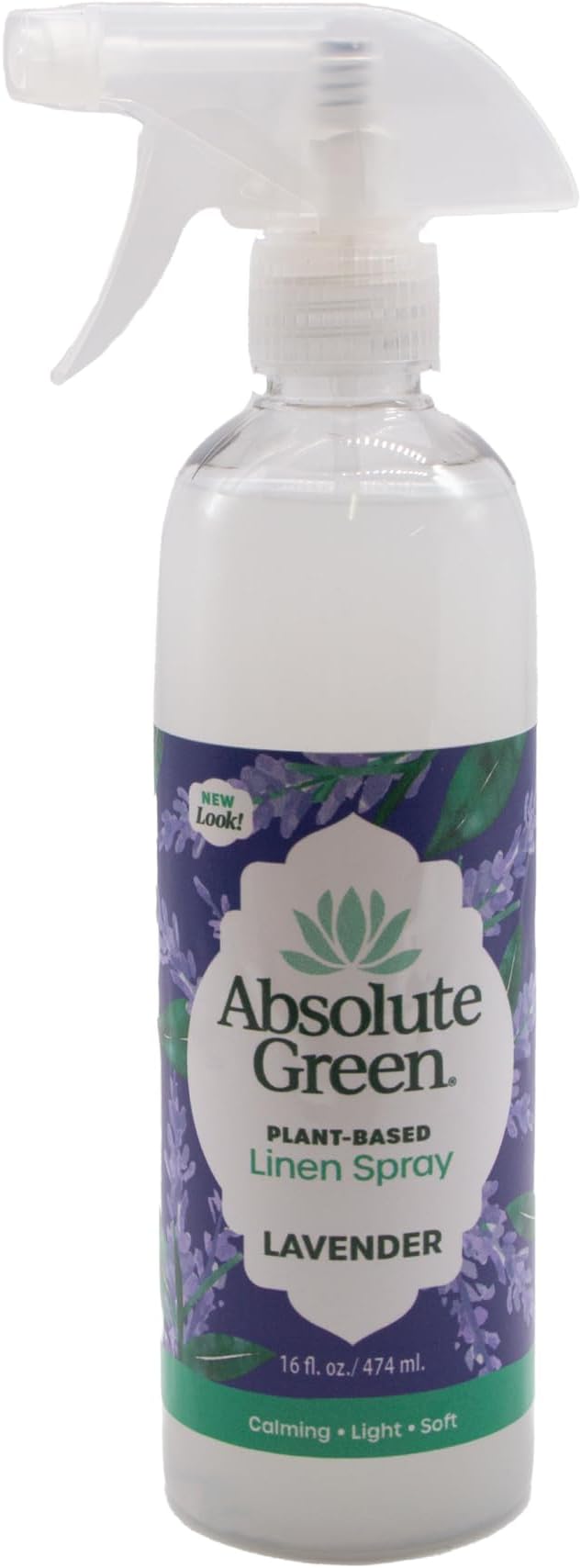 Absolute Green Lavender Linen and Fabric Spray, Freshen Fabrics, Laundry and Pillows, Pet Safe, Natural Lavender Scent, 16 oz