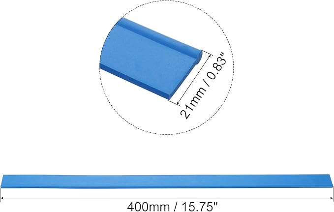 MECCANIXITY Replacement Squeegee Rubber for Window, Glass, Shower Doors, Tile Wall Cleaning, 15.75 Inch, Blue Pack of 4