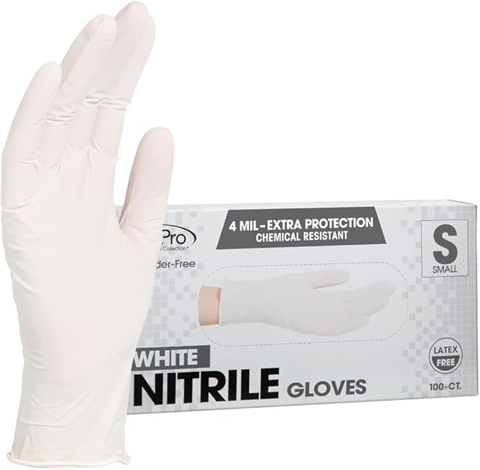 ForPro Disposable Nitrile Gloves, Chemical Resistant, Powder-Free, Latex-Free, Non-Sterile, Food Safe, 4 Mil