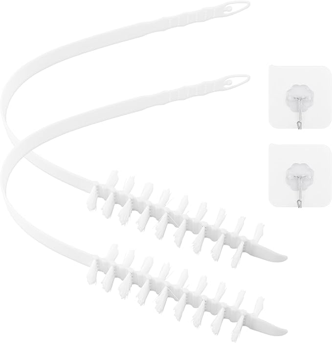 2PCS Washing Machine Cleaning Brush,Rolling Washing Machine Cleaning Brush,Washing Machine Cleaner Front Loader,Washing Machine Cleaning Tools with Storage Hook(23.23x5.51x1.38inch)