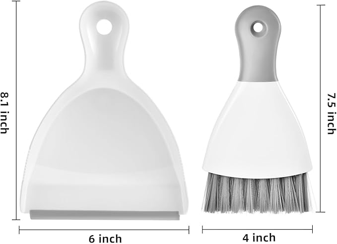 SUBEKYU Mini Hand Broom and Dustpan Set, Small Dustpan and Brush Set, Handheld Dust Pan, 1PCS