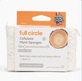 Full Circle Plain Jane, 100% Plant-Based Cellulose Sponges – Pack of 3 – Plastic-Free, Natural Sponge, No Microplastics, Safe for Nonstick Cookware
