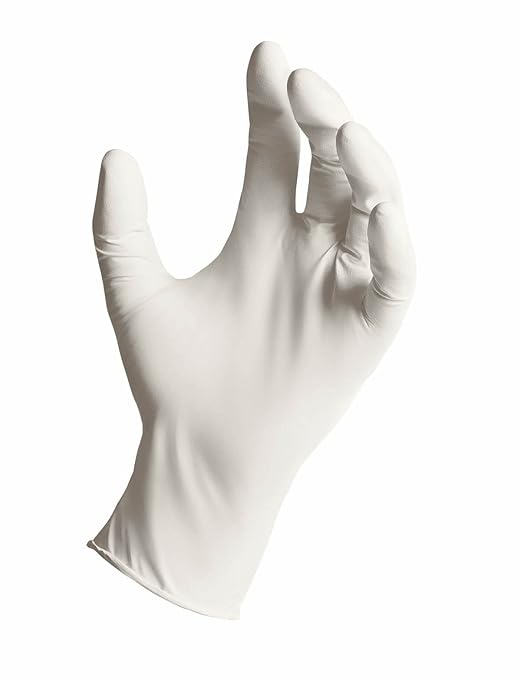 Curad Comfort Wear Latex Exam Gloves, Powder-Free, One Size Fits Most, 50 Count