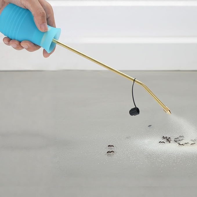 Powder Duster/Large Diatomaceous Earth Bulb Duster/Powder Applicator - Diatomaceous Earth Bulb/Applicator (Blue)