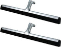 Lasnten 2pcs Double Foam Floor Squeegee for Concrete Industrial Floor Scrubber Stainless Steel Cleaning Squeegee with Rubber Heavy Duty Broom EVA Foam Blade for Garage Window Pool (22 Inch)