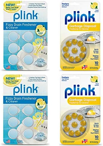 Plink Fizzy Drain Freshener and Cleaner 2-Pack and Garbage Dispoal Freshener 2-Pack