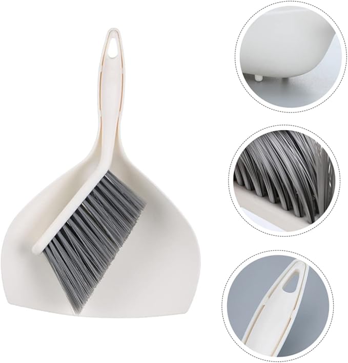 2sets Mini Broom and Dustpan Compact Household Cleaning Tools for Easy Pet Hair and Desktop Dust Removal Cleaning Accessory