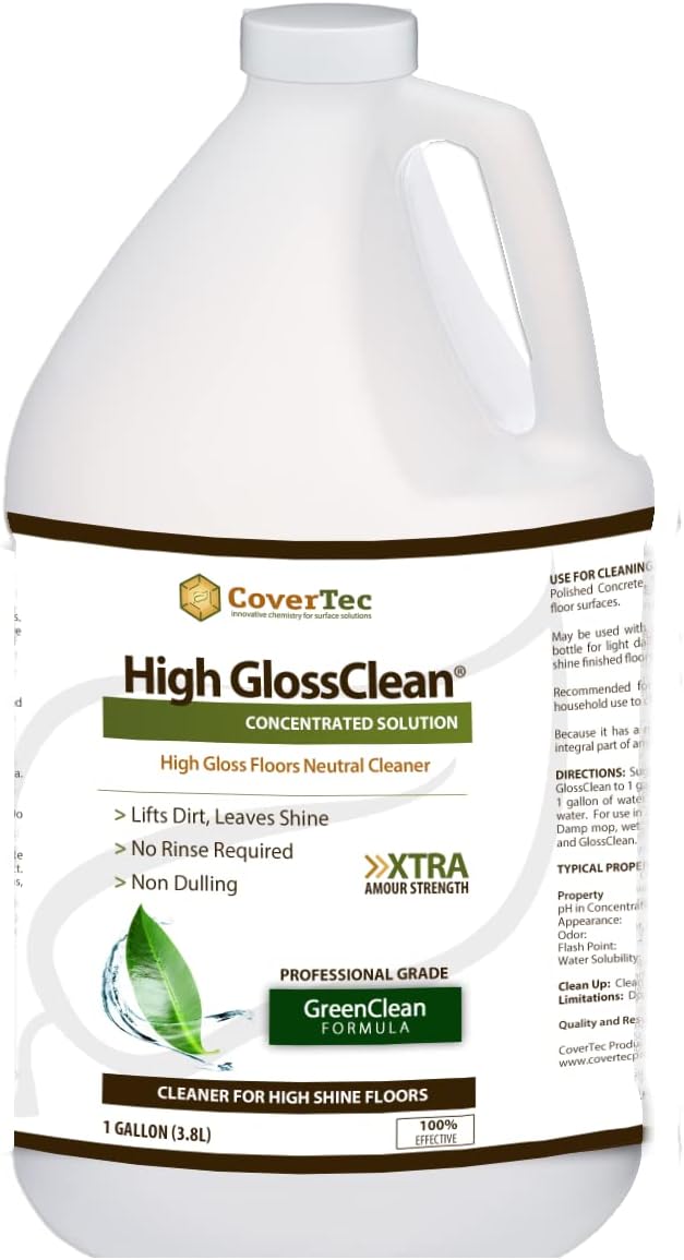 CoverTec GlossClean Neutral High Gloss Floor Cleaner (1 Gal - Prof Grade)