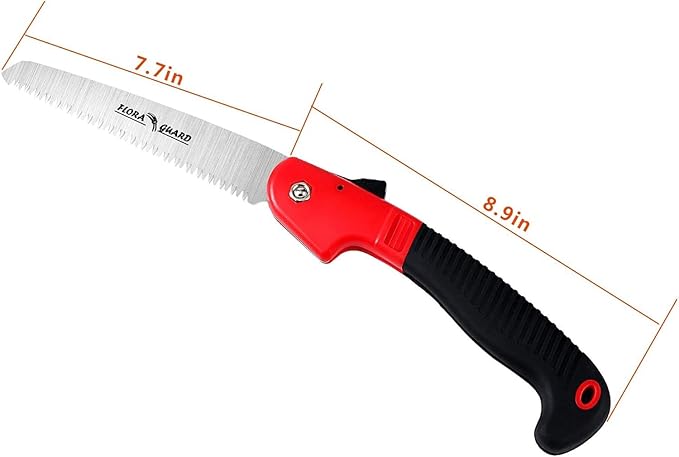 FLORA GUARD 7.7-Inch Folding Saw with 6 Piece Garden Tool Sets