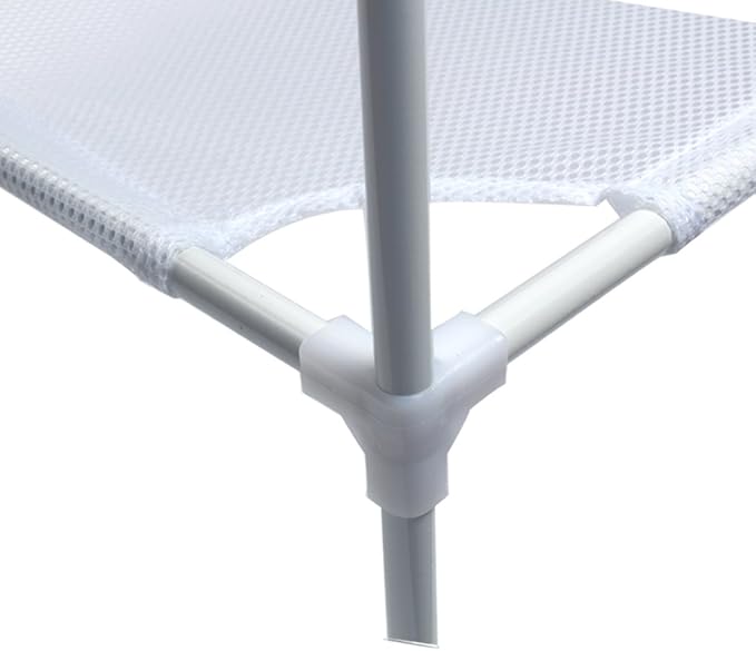 6 Layer Sweater Drying Rack Mesh Foldable,Stackable,White