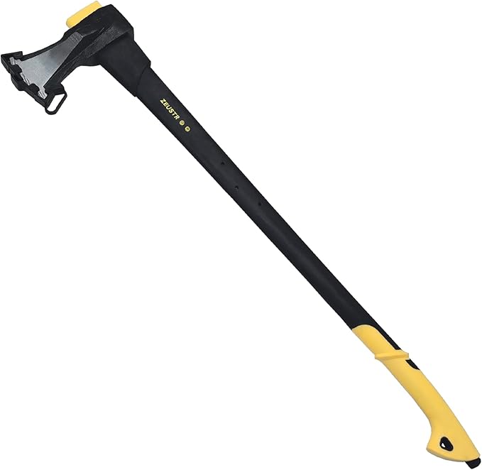 36" Chopping Axe Hatchet with Nylon Shock-Absorbing Handle, Camping Axe for Logs, Wood Axe