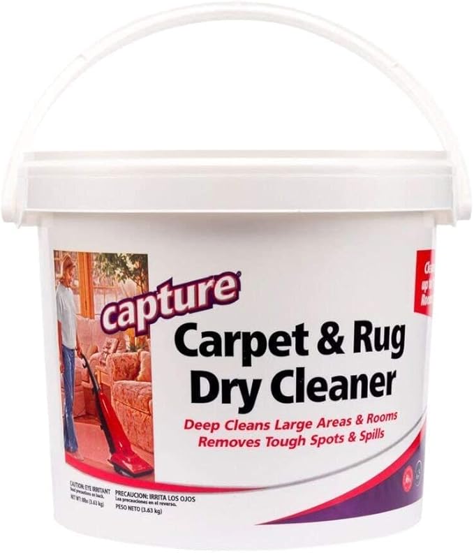 Capture Carpet & Rug Dry Cleaner (8lb) & Pre-Mist Soil Release for Carpet Dry Cleaner, Carpet Cleaning Pre Spray (2 Pack) - Bundle