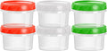 EONJOE 2 oz Plastic Containers with Lids Small Salad Dressing Container To Go Condiment Sauce Dipping Cups Jars Airtight,6-pack