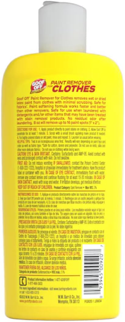 Carpet Paint & Stain Remover – 8 oz | Professional Cleaner for Rugs & Upholstery | Removes Latex Paint, Acrylic & Tough Stains