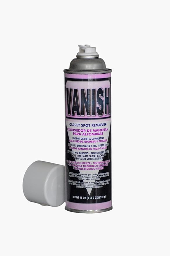 Vanish Carpet & Upholstery Spot Remover, 18 oz– Fast-acting Carpet stain remover with deep-clean formula. No residue, safe on all fabrics, and easy to apply.