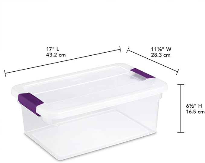 Sterilite 36-Pack 15 Quart Clearview Latch Box, Stackable Organizer Bins with Latching Lids - Clear Plastic Organization Containers for Closet, Bedroom, Shelving Units and Everyday Home Storage