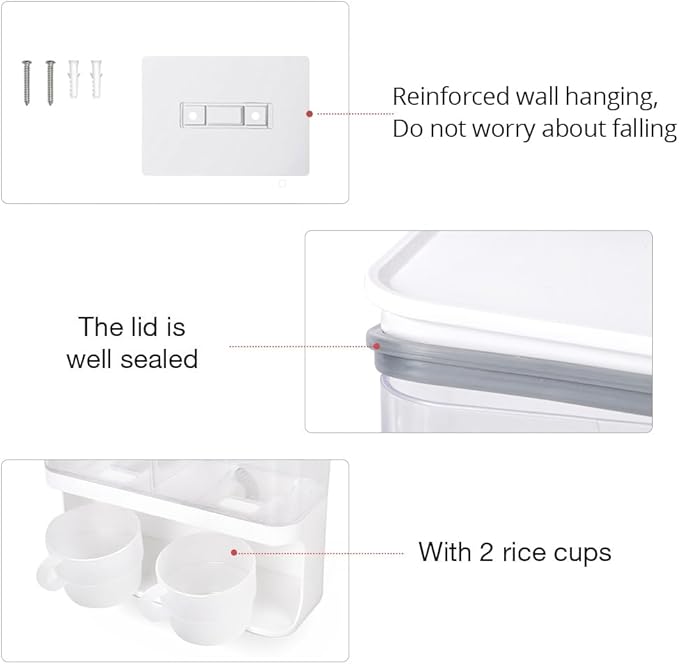 Conworld Laundry Beads Dispenser -Laundry Detergent Dispenser, Easy Access to Scented Beads, Laundry Room Organization Suitable for Laundry Beads , Laundry Powder, Rice (BPA Free )