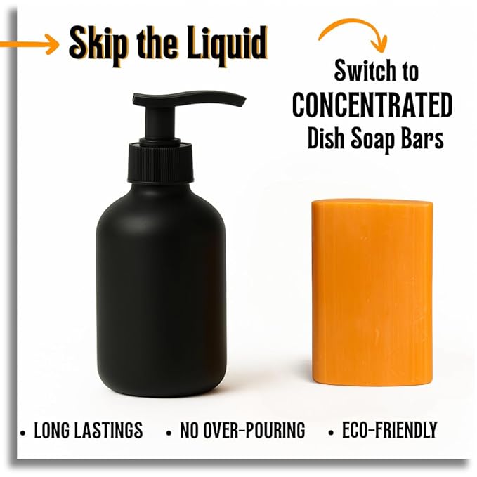KELEBS 2 Dish Soap Bars | Citrus Essential Oil Formula | Natural & Organic Ingredients | Gentle on Hands | For Plant-Based Kitchens & Light Dishwashing | Biodegradable | No Overpour | Value Pack