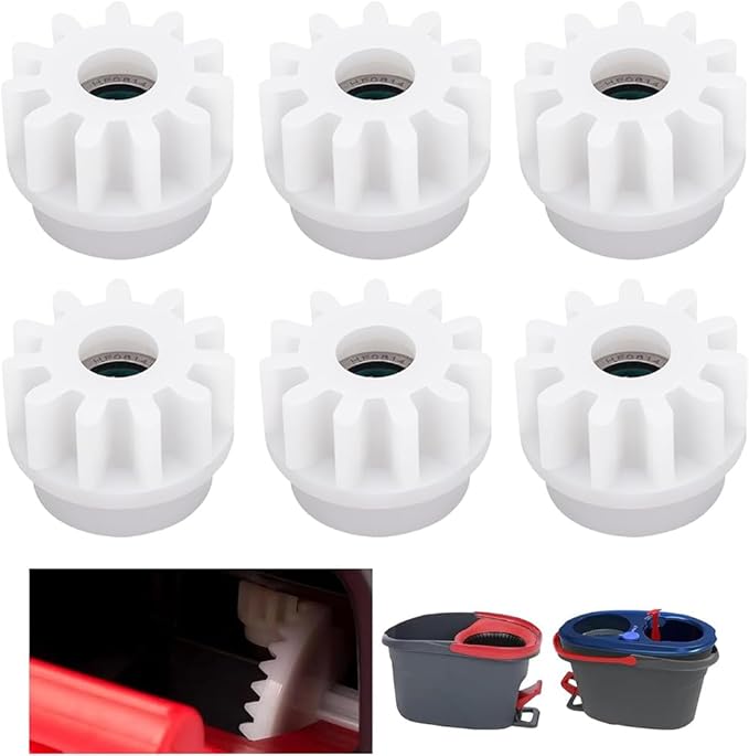 Pedal Bearing Replacement for OCedar Mop Bucket - Easy Fix for O-Cedar Easywring Bucket System - One Way Clutch Gear Sprockets Spin Mop Replacement Parts for 90% Rotation Mop Bucket(6Pcs)