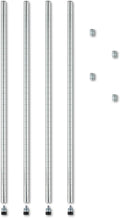 Alera ALE Stackable Posts For Wire Shelving, 36" High, Silver (Pack of 4)