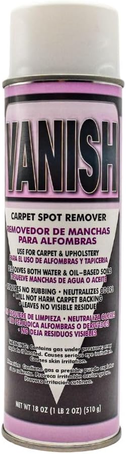 Vanish Carpet & Upholstery Spot Remover, 18 oz– Fast-acting Carpet stain remover with deep-clean formula. No residue, safe on all fabrics, and easy to apply.